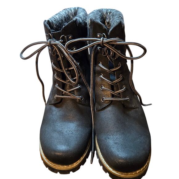 Cliffs 7.5 Gray Women's Insulated Water Resistant Combat Boots Shoes 7 1/2 - Picture 2 of 6